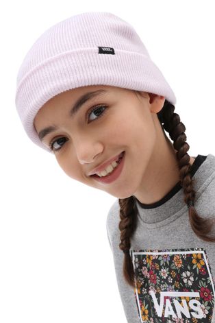 Dětska čepice Vans růžová barva, z tenké pleteniny