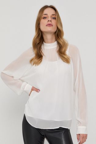 MAX&Co. Bluzka damska kolor biały gładka