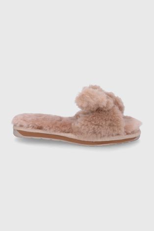 Vlněné pantofle Emu Australia Naledi hnědá barva