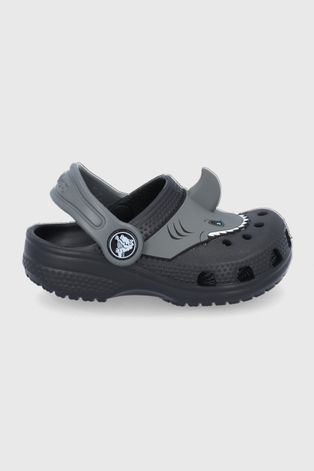 Dětské pantofle Crocs černá barva