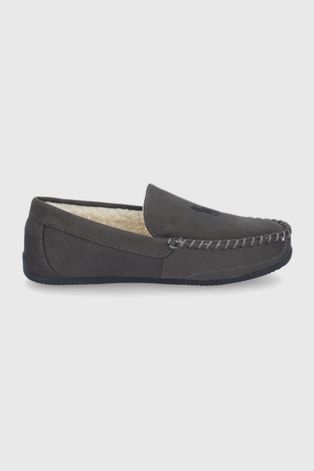 Kućne papuče Polo Ralph Lauren boja: siva