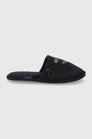 Papuče EA7 Emporio Armani čierna farba