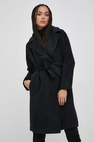 Пальто Haily's жіноче колір чорний перехідне oversize