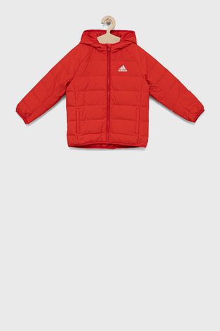Дитяча пухова куртка adidas Performance колір червоний