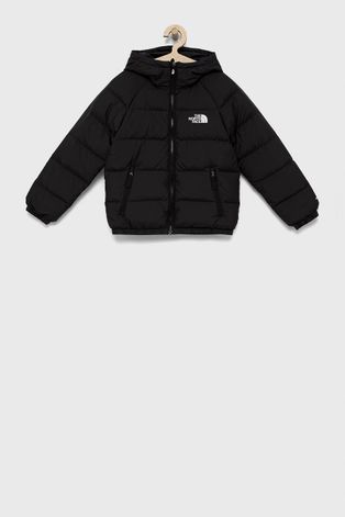 Дитяча двостороння пухова куртка The North Face колір чорний