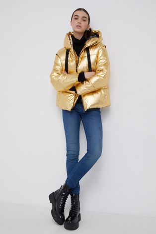 Desigual rövid kabát női, sárga, téli