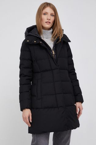 Péřová bunda Woolrich dámská, černá barva, zimní