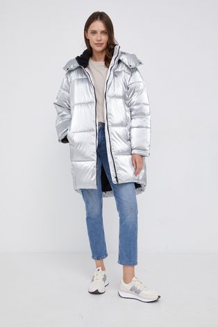 Куртка Calvin Klein Jeans женская цвет серебрянный зимняя