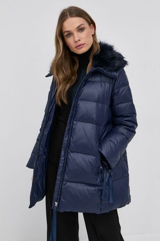 Páperová bunda MAX&Co. dámska, tmavomodrá farba, zimná
