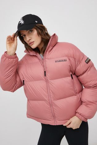 Куртка Napapijri жіноча колір рожевий зимова