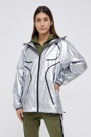 Куртка adidas by Stella McCartney жіноча колір срібний перехідна