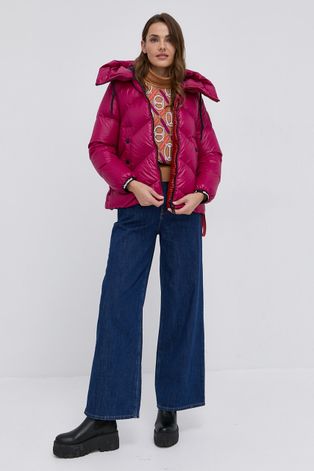 Pernata jakna After Label za žene, boja: ružičasta