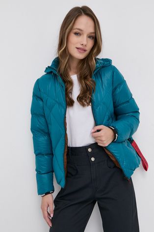 Пуховая куртка After Label женская цвет бирюзовый зимняя