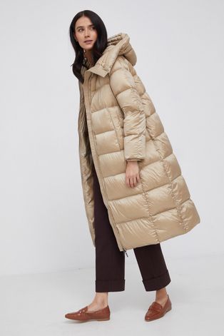 Пухено яке Hetrego дамско в бежово със зимна изолация