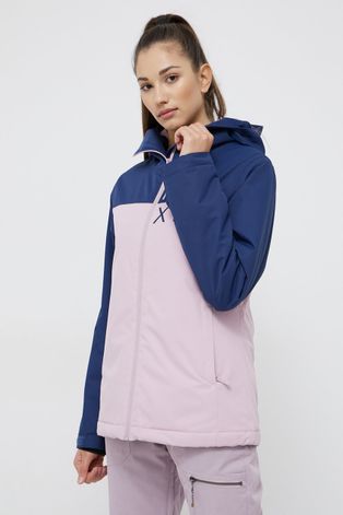 Kišna jakna Roxy za žene, boja: ružičasta