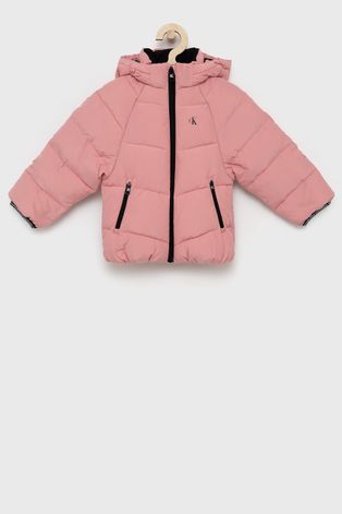 Дитяча куртка Calvin Klein Jeans колір рожевий