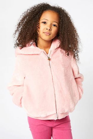 Dětská bunda Guess růžová barva