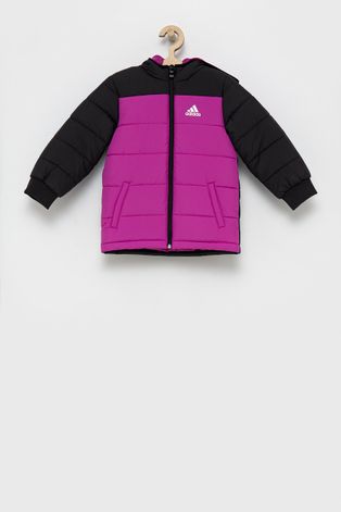 Дитяча куртка adidas Performance колір фіолетовий