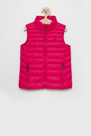 Dětská vesta Polo Ralph Lauren růžová barva