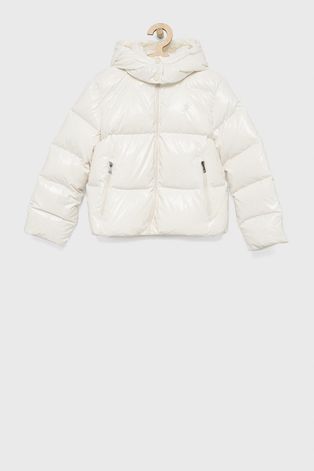 Detská páperová bunda Polo Ralph Lauren biela farba