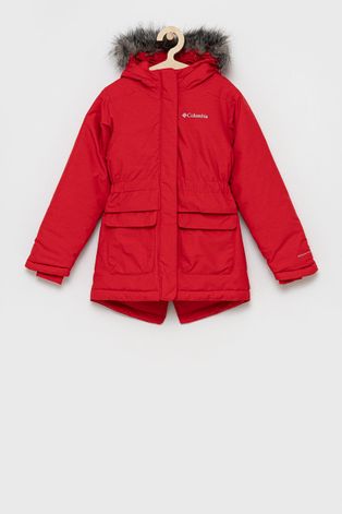 Dječja parka jakna Columbia boja: crvena