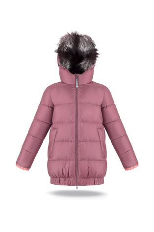 Παιδικό μπουφάν με πούπουλα Fluff χρώμα: ροζ