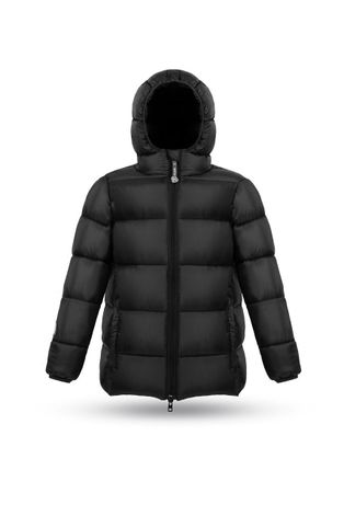 Дитяча пухова куртка Fluff колір чорний