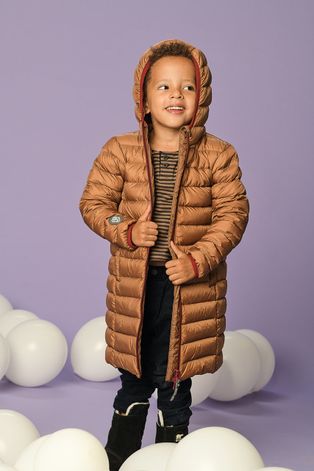 Дитяча пухова куртка Fluff колір коричневий