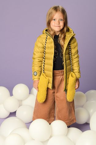 Παιδικό μπουφάν με πούπουλα Fluff χρώμα: κίτρινο