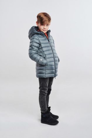 Дитяча пухова куртка Fluff колір сірий