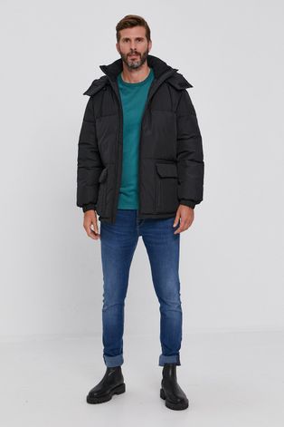 Яке Calvin Klein Jeans мъжко в черно със зимна изолация