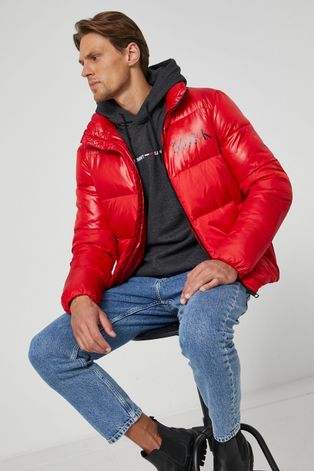 Calvin Klein Jeans Kurtka męska kolor czerwony zimowa
