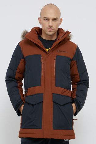 Куртка Columbia чоловіча колір коричневий зимова