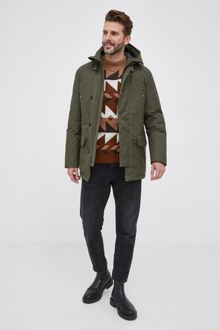 Sisley rövid kabát zöld, férfi, téli
