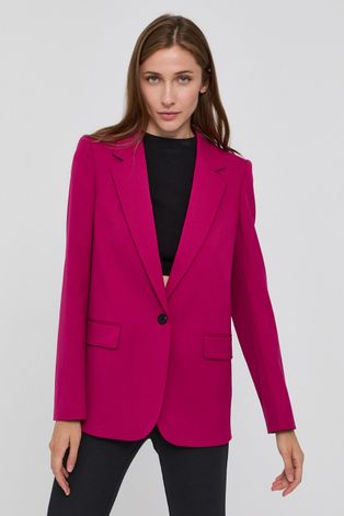 Sako Karl Lagerfeld růžová barva, jednořadové, hladké