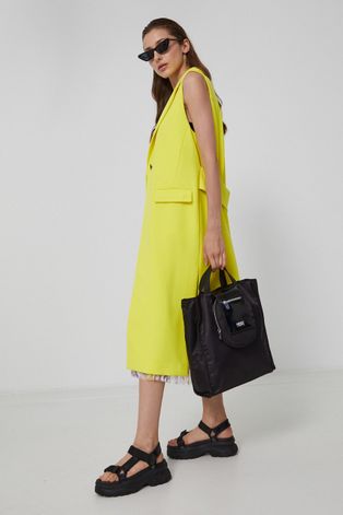 Vesta Karl Lagerfeld žlutá barva, jednořadová