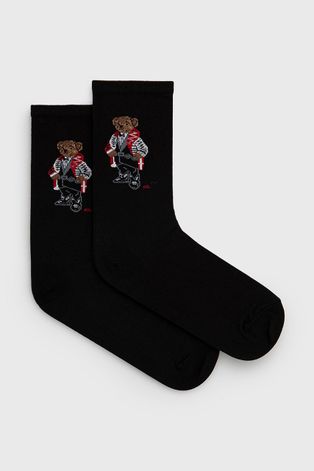 Ponožky Polo Ralph Lauren dámske, čierna farba