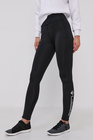 Columbia legging fekete, női, nyomott mintás