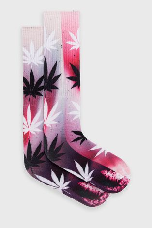 Ponožky HUF dámske, fialová farba