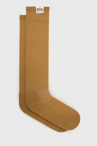 Шкарпетки з домішкою вовни Eivy колір жовтий