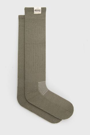 Čarape s dodatkom vune Eivy boja zelena