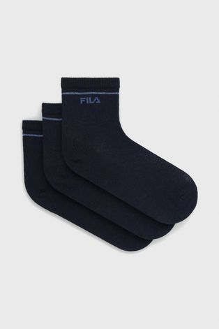 Dětské ponožky Fila (3-pack) tmavomodrá barva