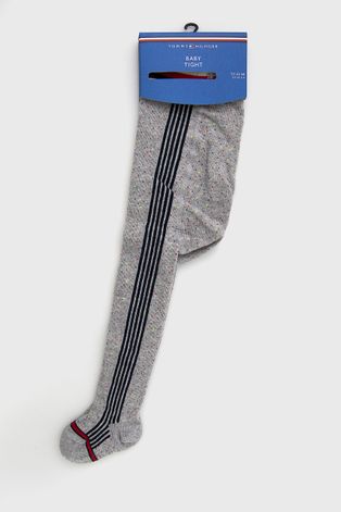 Dětské punčocháče Tommy Hilfiger šedá barva