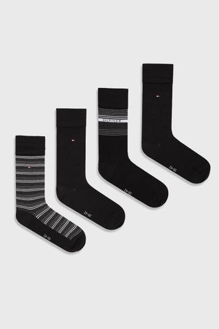 Ponožky Tommy Hilfiger pánské, černá barva