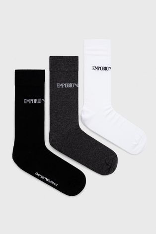 Emporio Armani Underwear Skarpetki (3-pack) męskie kolor czarny