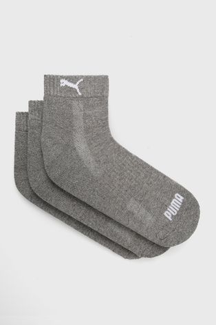 Ponožky Puma (3-pack) šedá barva