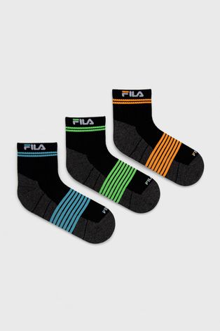 Čarape Fila (3-pack) boja: crna