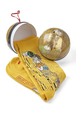 Dječje čarape MuseARTa Gustav Klimt - The Kiss boja: žuta