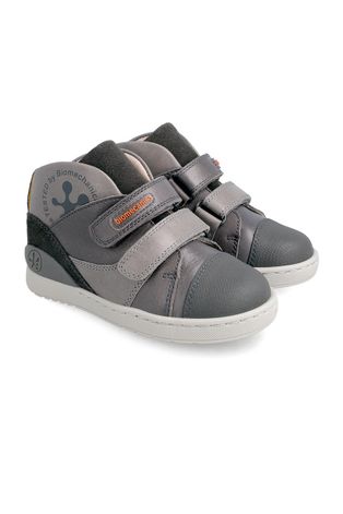 Детски половинки обувки от кожа Biomecanics в сиво