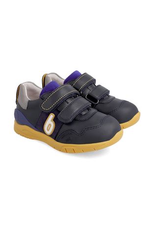 Detské kožené topánky Biomecanics tmavomodrá farba